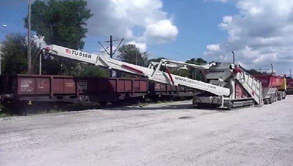 truck unloader rail wagon loading
